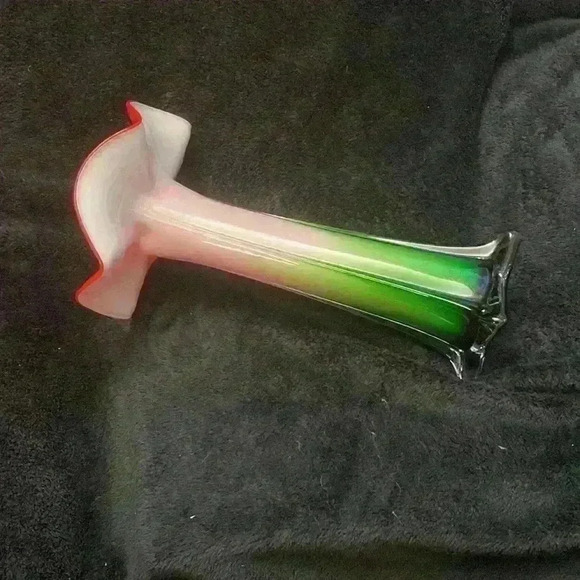 Murano Style  Vase Art Glass - Picture 7 of 13